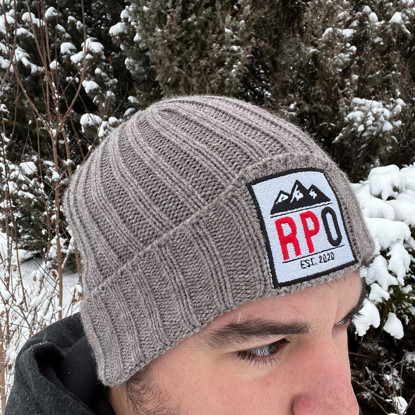 RPO Logo Beanie - Heather Brown